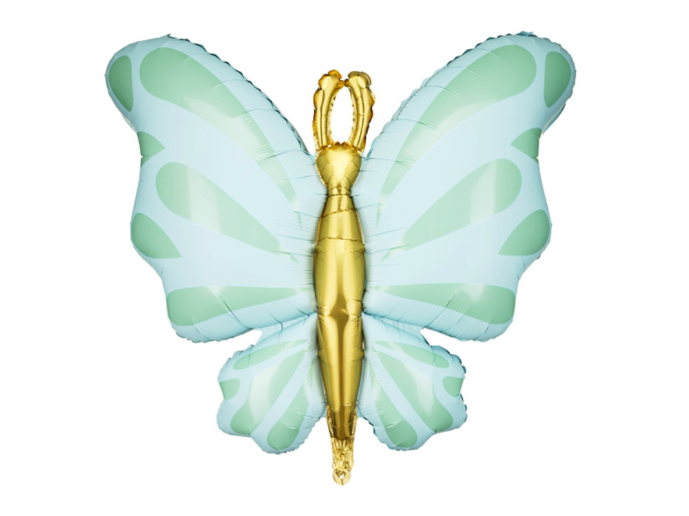 Foil balloon Butterfly - mint, 69 cm