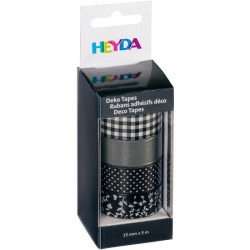 Decorative ribbon with glue - Heyda - Black