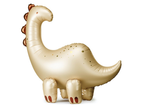 Foil balloon Dinosaur Brontosaur - beige, 91 x 85 cm