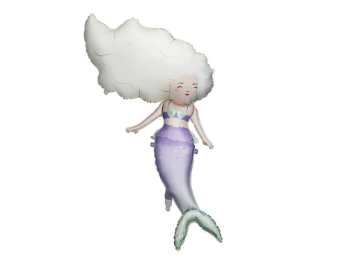 Foil balloon Mermaid - violet, 72 x 52 cm