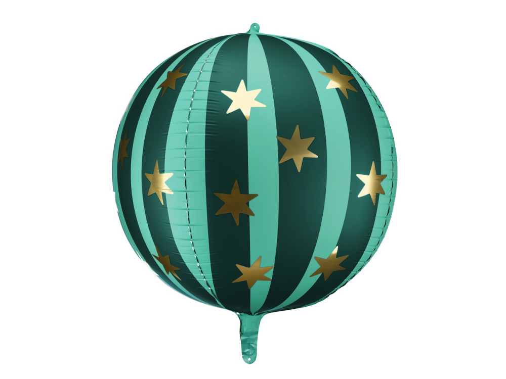 Balon foliowy Piłka w gwiazdki - zielona, 75 cm