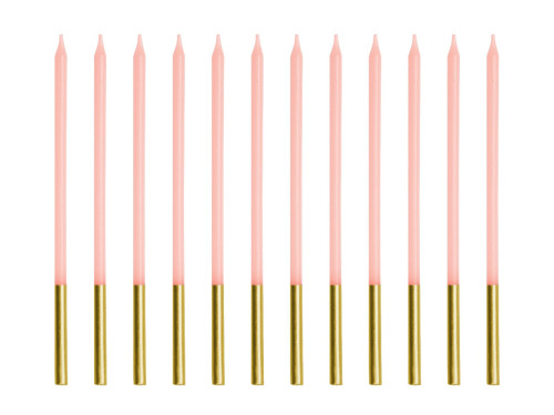Birthday candles - pink, 14 cm, 12 pcs.