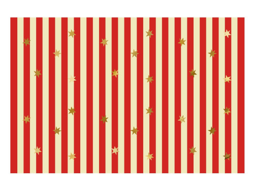 Paper tablecloth Big stripes and stars - red, 180 x 120 cm