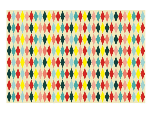 Obrus papierowy Romby - kolorowy, 180 x 120 cm