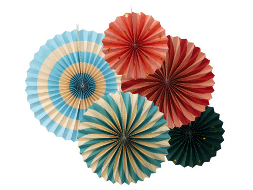 Rozety dekoracyjne Cyrk - 26-43 cm, 5 szt.