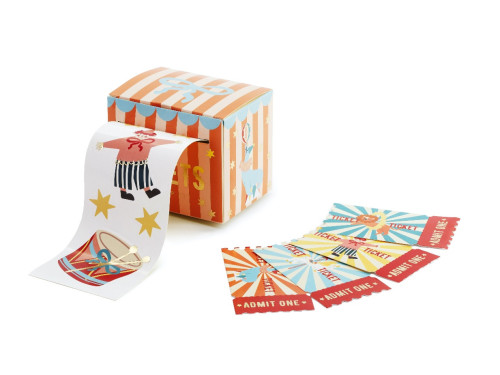 Circus stickers with tickets - 36 pcs.