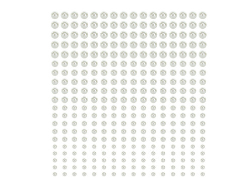 Pearl stickers - white, 3-6 mm, 440 pcs.