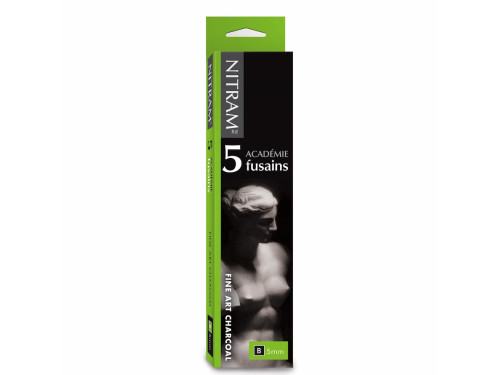 Académie Fusains fine art charcoal - Nitram - B, Soft, 5 mm, 5 pcs.