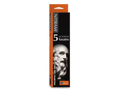 Académie Fusains fine art charcoal - Nitram - HB, Medium, 5 mm, 5 pcs.