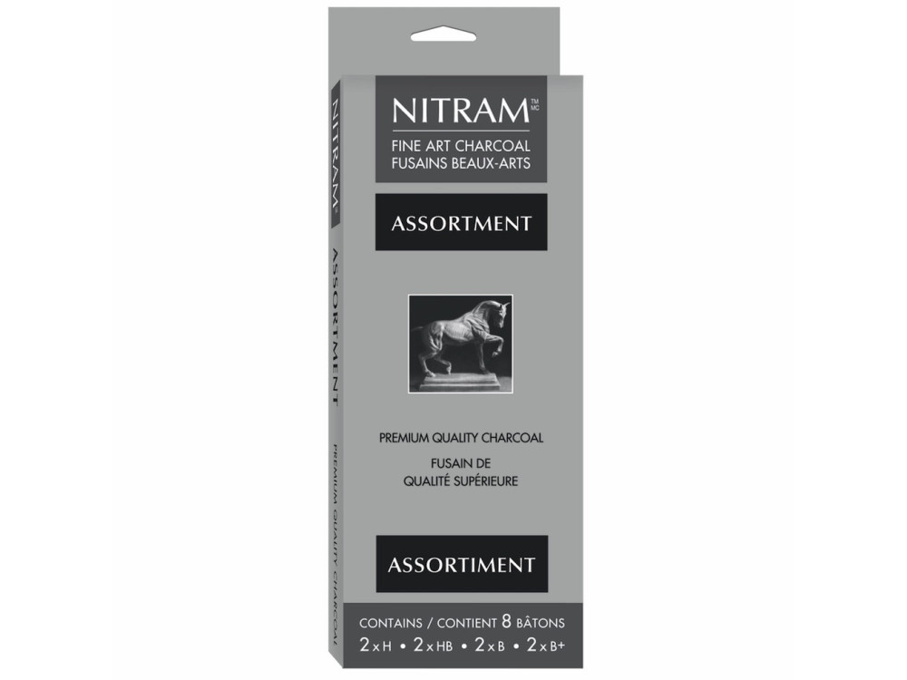 Zestaw węgli Assortment - Nitram - B+, B, HB, H, 8 szt.