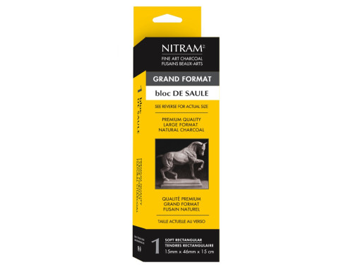 Węgiel Bloc de Saule - Nitram - B, Soft, 15 x 46 mm