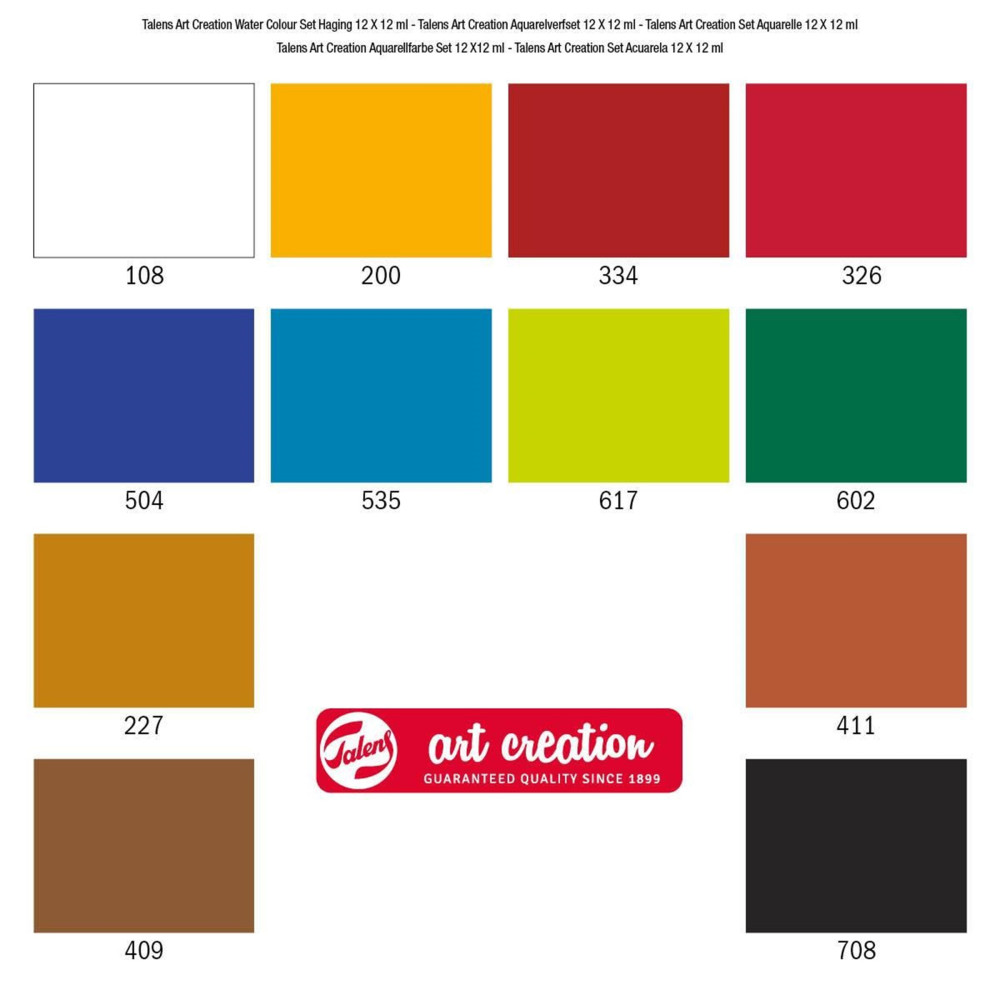Zestaw do malarstwa akwarelowego Combi - Talens Art Creation - 16 szt.