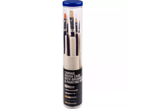 Set of oil and acrylic brushes in canvas case - Van Gogh - 7 pcs.