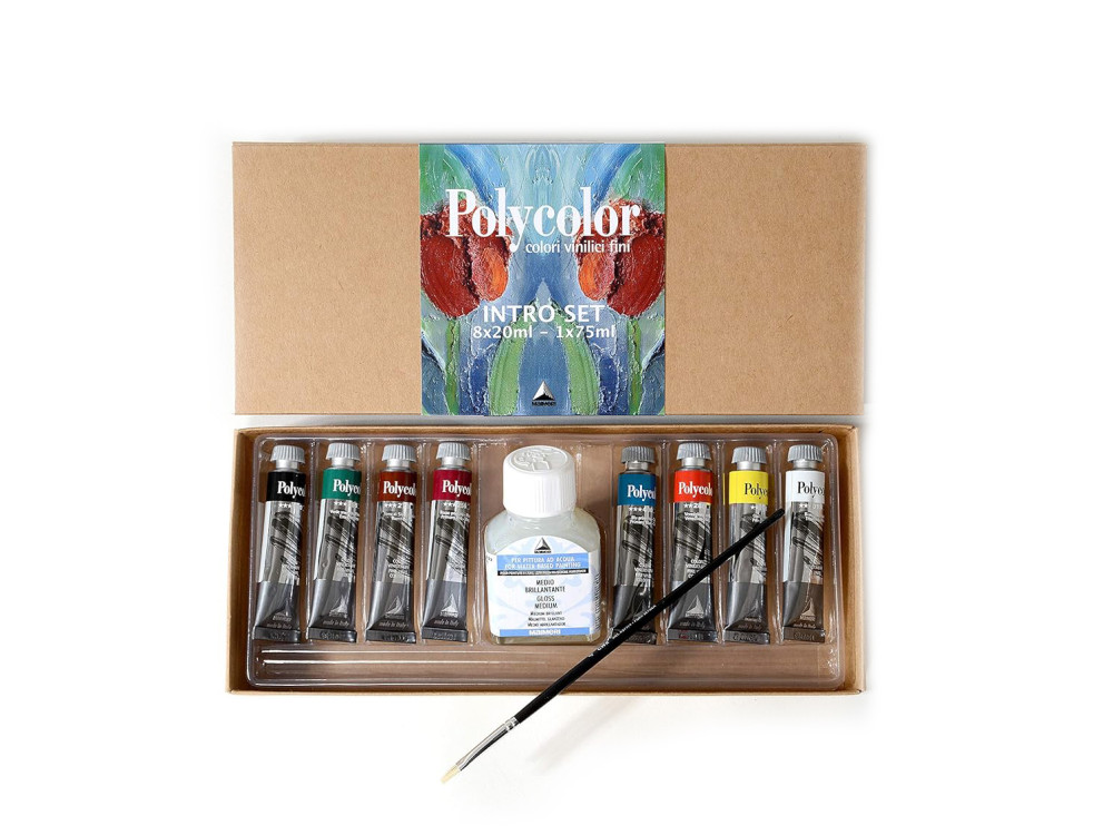 Set of Polycolor acrylic paints - Maimeri - 8 x 20 ml