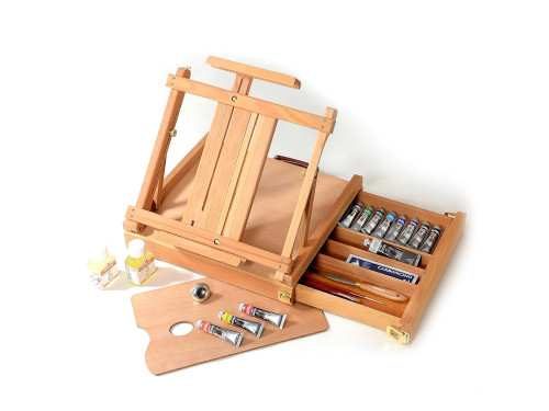 Set of Classico oil paints with easel - Maimeri - 13 x 20 ml
