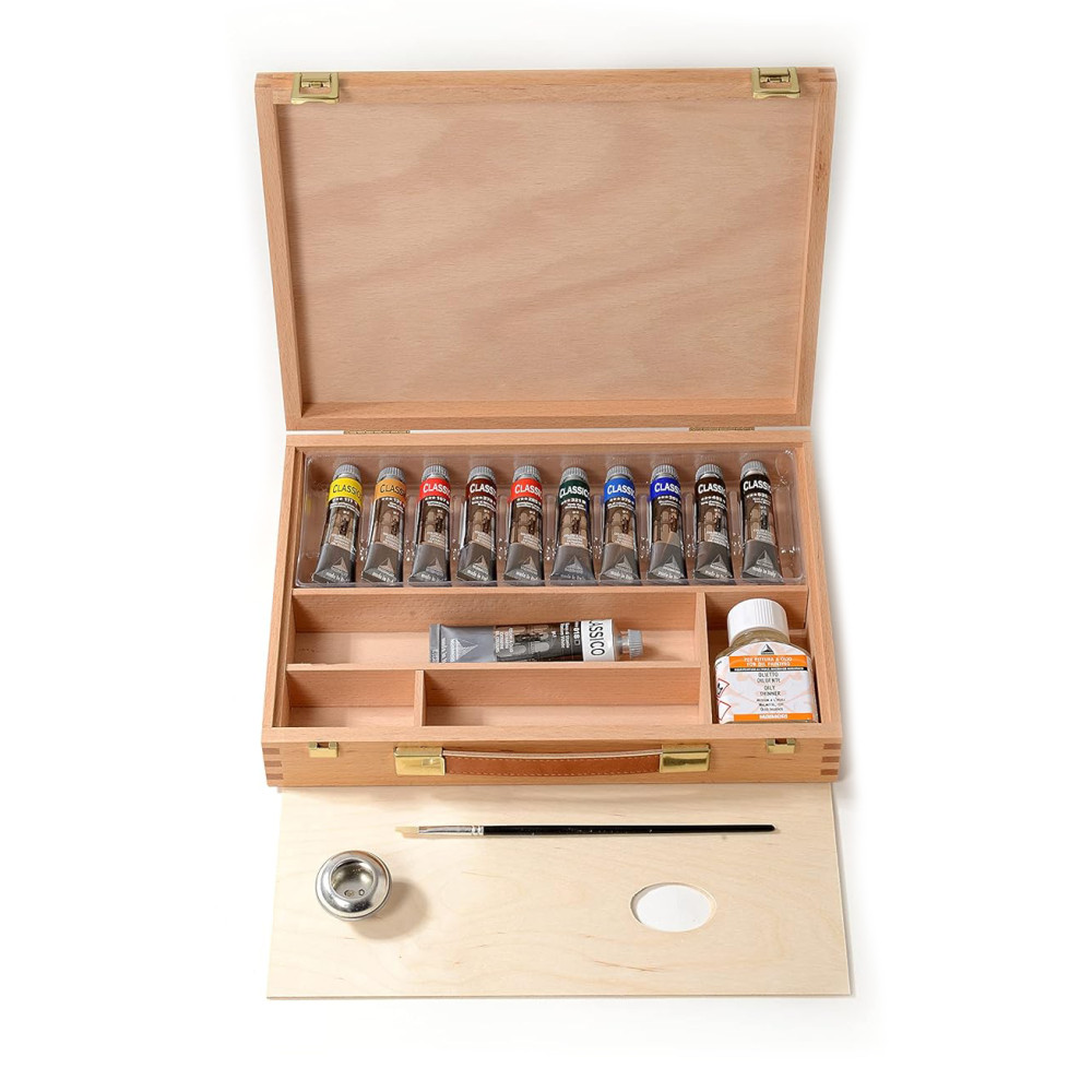 Zestaw farb olejnych Classico w walizce - Maimeri - 10 x 20 ml