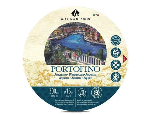Blok do akwareli bawełniany Portofino 16 cm - Magnani 1404 - hot pressed, 300 g, 20 ark.