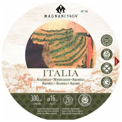 Blok do akwareli bawełniany Italia 16 cm - Magnani 1404 - cold pressed, 300 g, 20 ark.