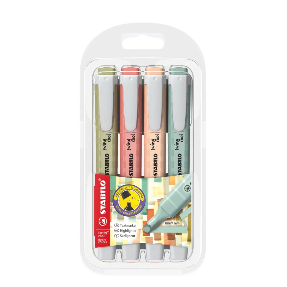Set of Swing Cool Nature highlighters - Stabilo - 4 pcs.