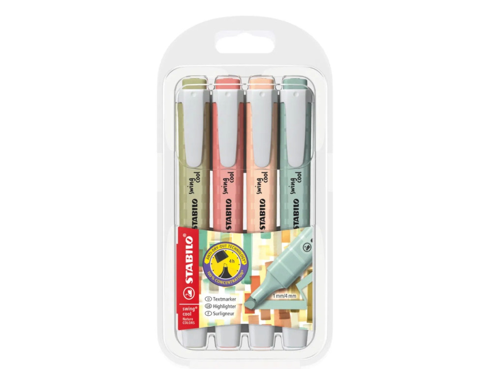 Set of Swing Cool Nature highlighters - Stabilo - 4 pcs.