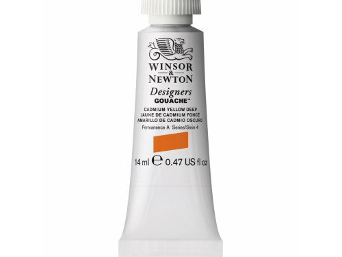 Farba gwasz Designers Gouache - Winsor & Newton - Cadmium Yellow Deep, 14 ml
