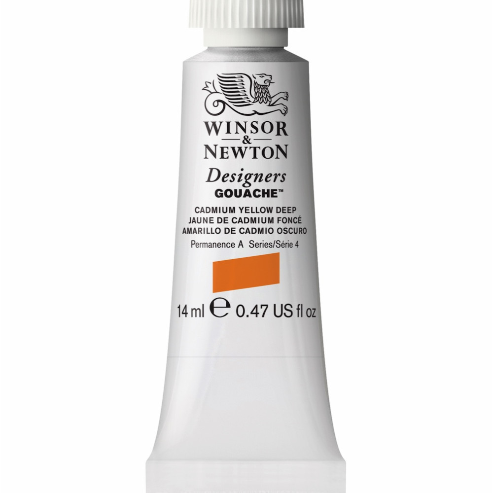 Designers Gouache paint - Winsor & Newton - Cadmium Yellow Deep, 14 ml