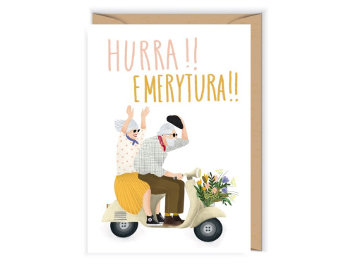 Greeting card 12 x 17 cm - Cudowianki - Retirement