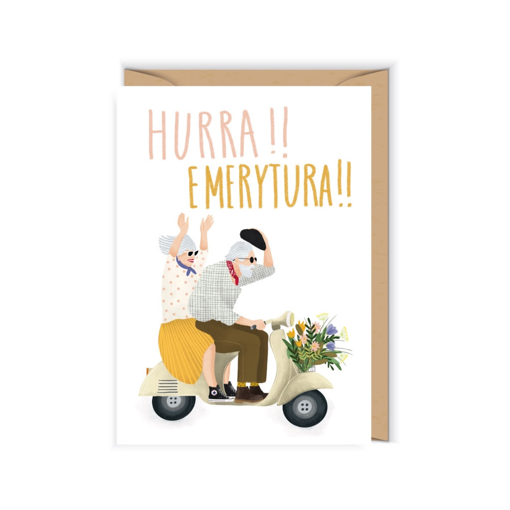 Greeting card A6 - Cudowianki - Retirement
