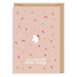 Kartka okolicznościowa A6 - Cudowianki - Chrzest Confetti