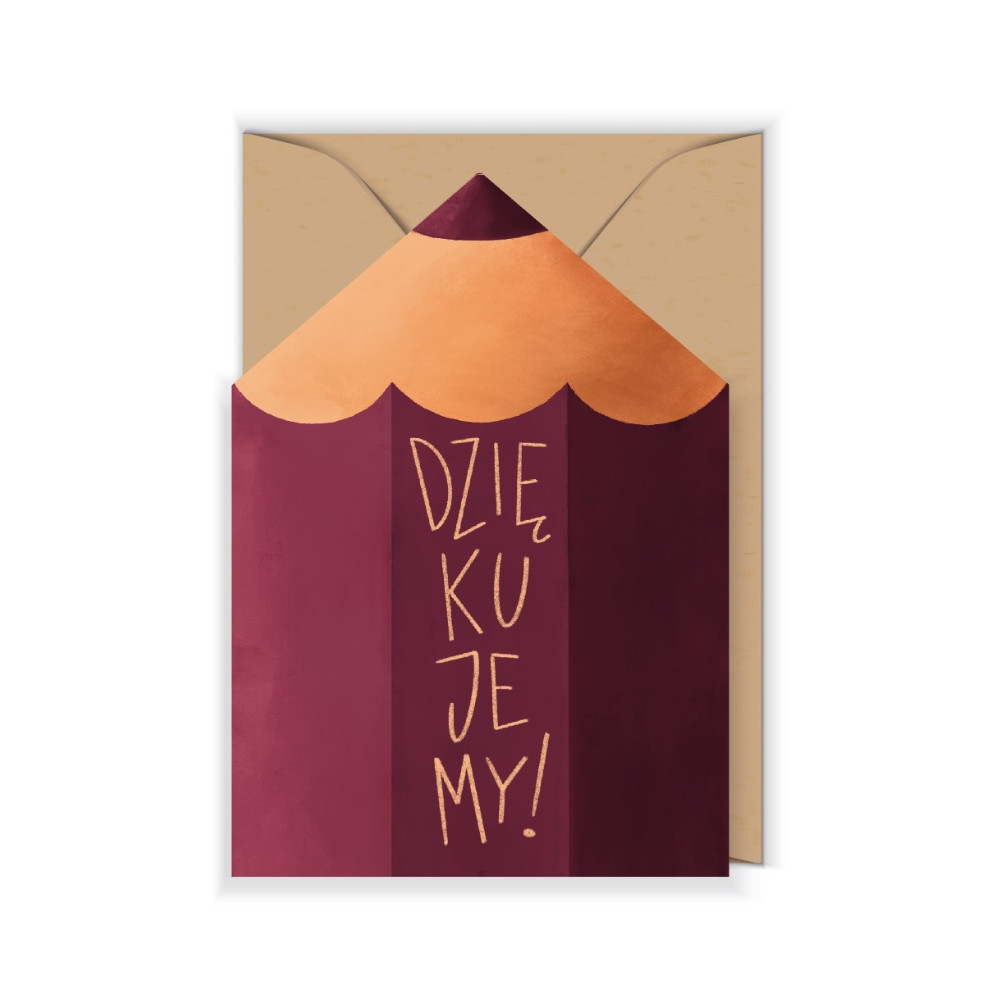 Greeting card A6 - Cudowianki - Pencil