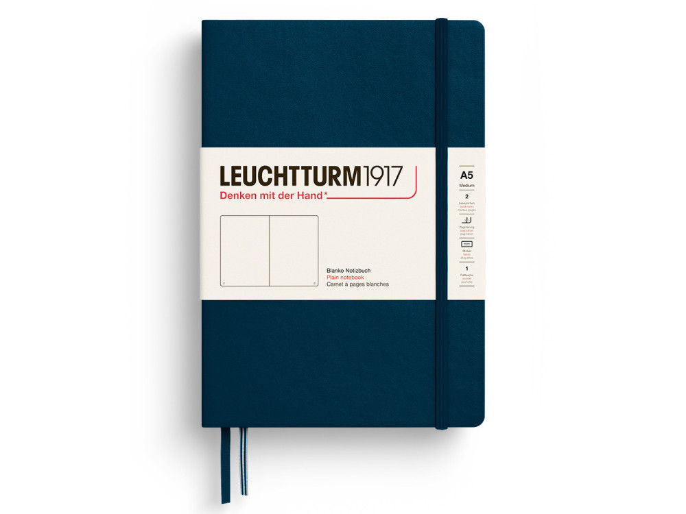 Notatnik gładki A5 - Leuchtturm1917 - Deep Sea, twarda okładka