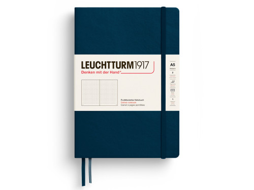 Dotted Notebook A5 - Leuchtturm1917 - Deep Sea, hardcover