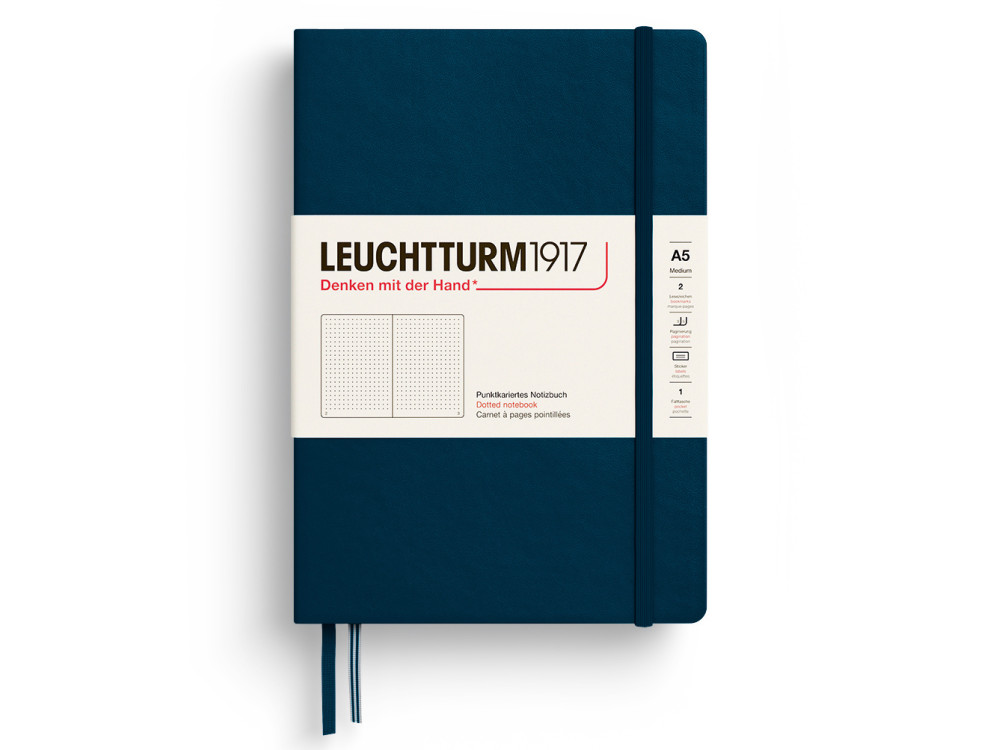 Notatnik w kropki A5 - Leuchtturm1917 - Deep Sea, twarda okładka