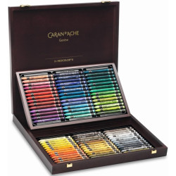 Zestaw pasteli akwarelowych Neocolor II w drewnianej walizce - Caran d'Ache - 84 szt.