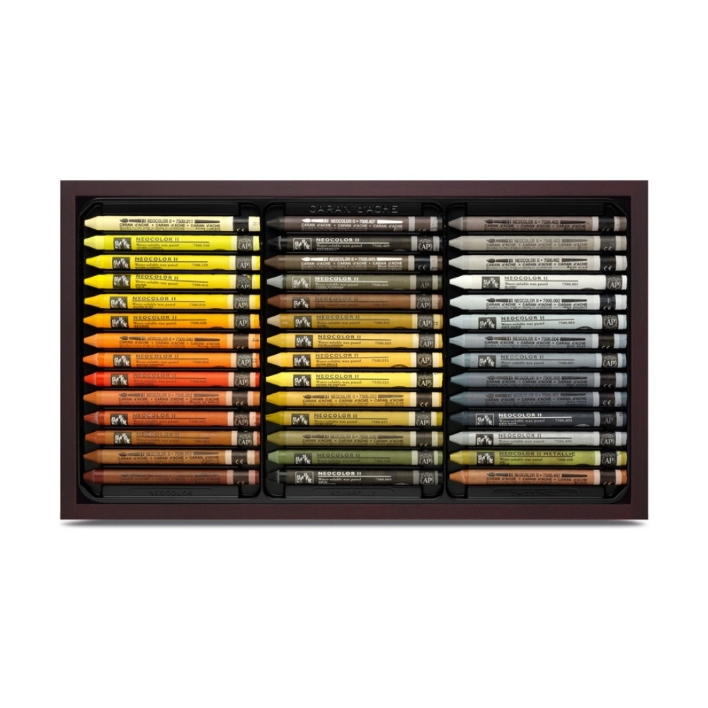 Neocolor II water-soluble wax pencils set - Caran d'Ache - 84 pcs.
