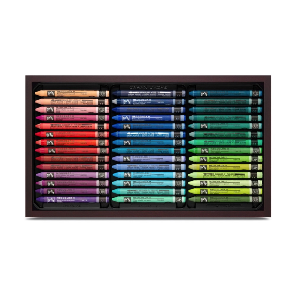 Neocolor II water-soluble wax pencils set - Caran d'Ache - 84 pcs.