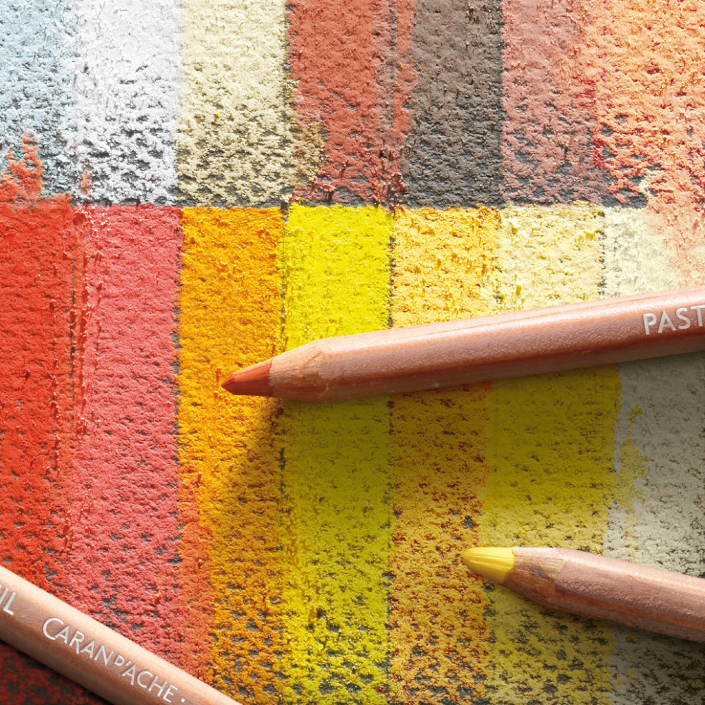 Set of dry Pastel Pencils in wooden case - Caran d'Ache - 84 pcs.