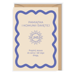 Kartka okolicznościowa A6 - Cudowianki - Komunia IHS