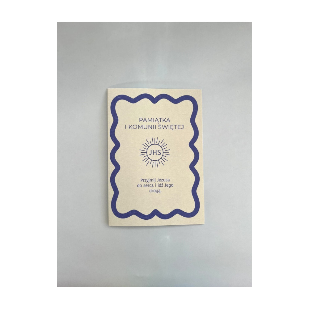 Greeting card A6 - Cudowianki - First Communion IHS