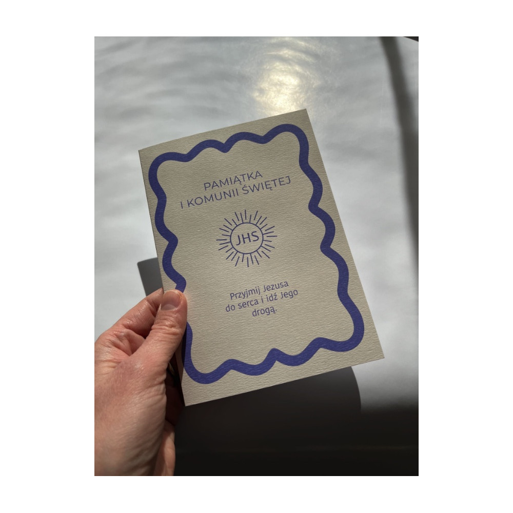 Greeting card A6 - Cudowianki - First Communion IHS