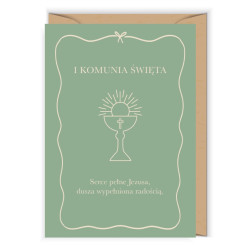 Greeting card A6 - Cudowianki - First Communion Chalice