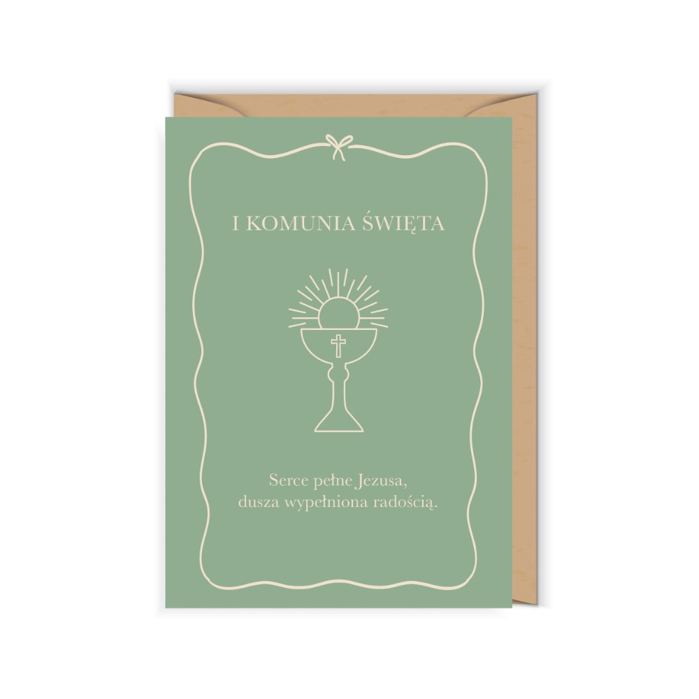 Greeting card A6 - Cudowianki - First Communion Chalice