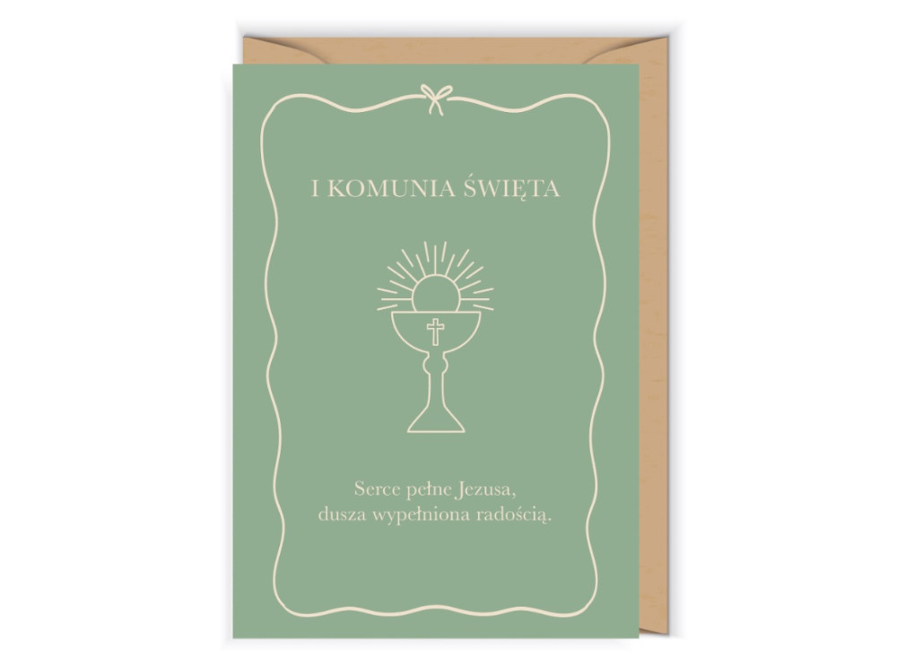 Greeting card A6 - Cudowianki - First Communion Chalice