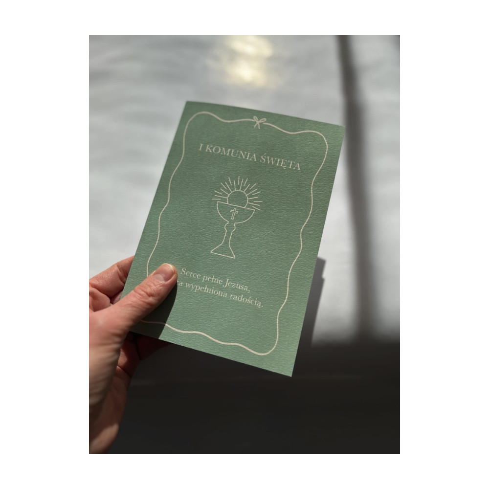 Greeting card A6 - Cudowianki - First Communion Chalice