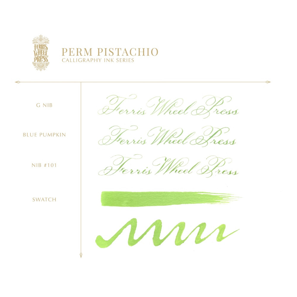 Tusz wodoodporny - Ferris Wheel Press - Perm Pistachio, 28 ml