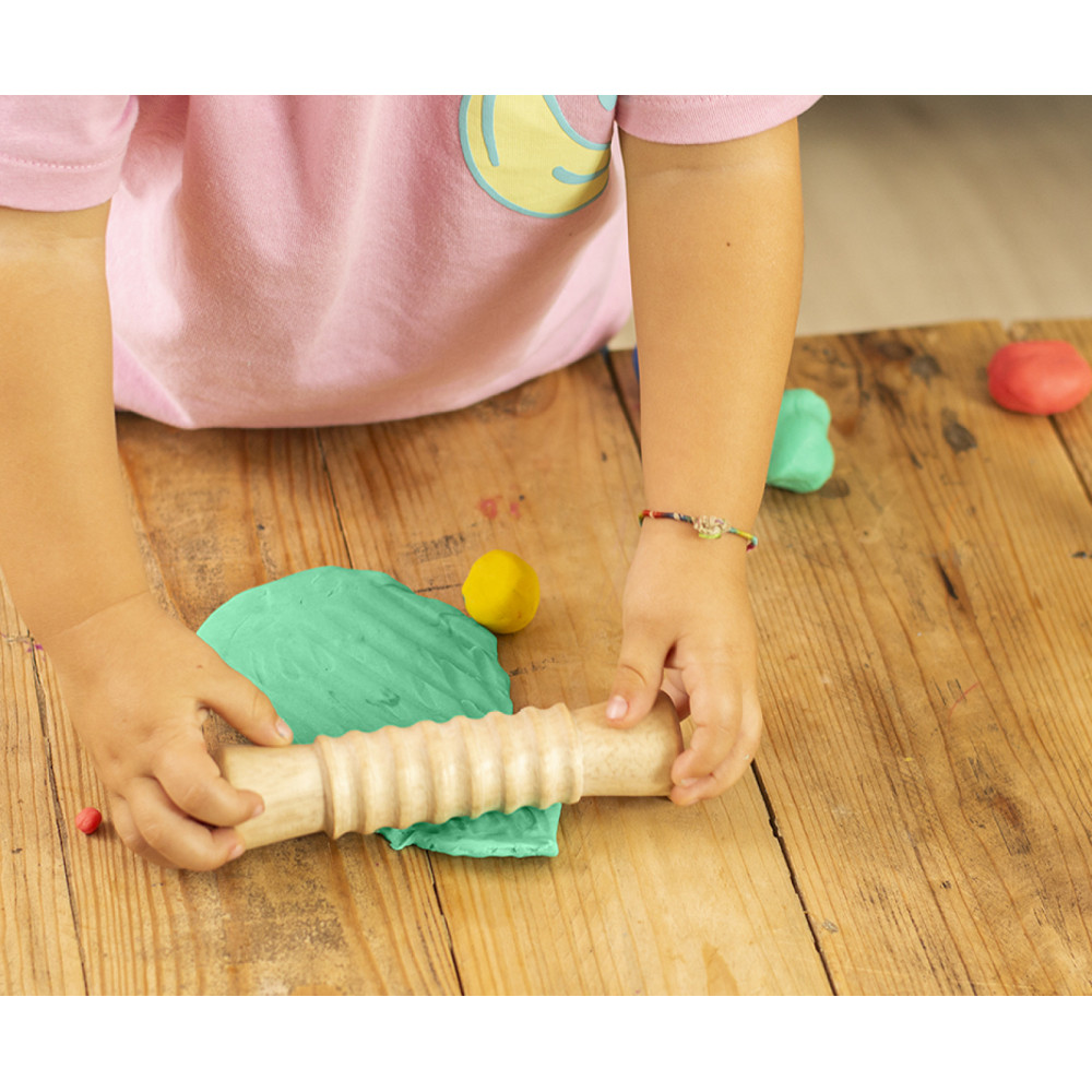 Set of textured wooden Rolling pins for modeling clay - Jovi - 3 pcs.