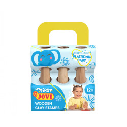 Set of wooden stamps for modeling clay - Jovi - 3 pcs.