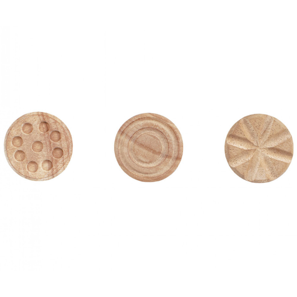 Set of wooden stamps for modeling clay - Jovi - 3 pcs.