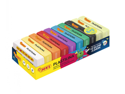 Plastelina z kolorami świecącymi w ciemności - Jovi - 10 x 50 g