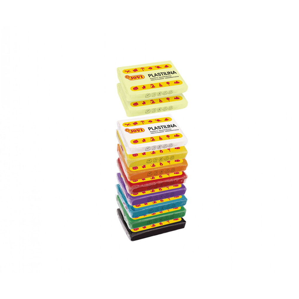 Set of modeling clay with glow in the dark - Jovi - 10 x 50 g